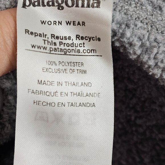 Patagonia Womens Better Sweater M 1/4 Zip Fleece Pullover Sweater Gray Cozy Warm - Picture 14 of 16